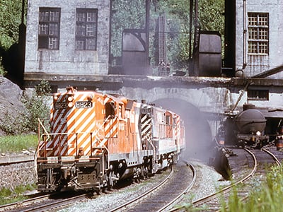 Fanhouse (west) portal of the Connaught Tunnel under Rogers Pass, BC, 1971. Credit: Tom W. Parkin